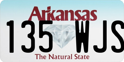 AR license plate 135WJS
