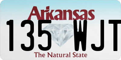 AR license plate 135WJT