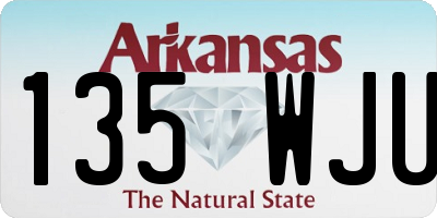 AR license plate 135WJU