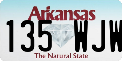 AR license plate 135WJW