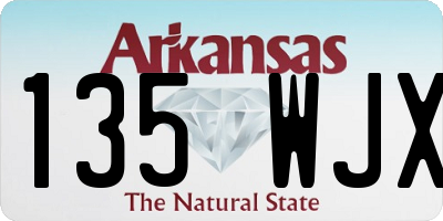 AR license plate 135WJX