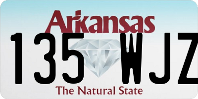 AR license plate 135WJZ