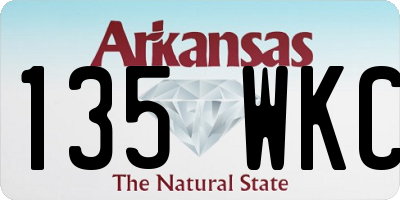 AR license plate 135WKC