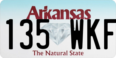 AR license plate 135WKF