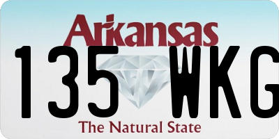 AR license plate 135WKG