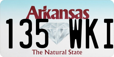 AR license plate 135WKI