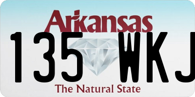 AR license plate 135WKJ