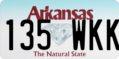 AR license plate 135WKK