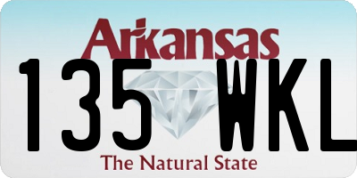 AR license plate 135WKL