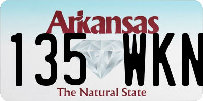 AR license plate 135WKN