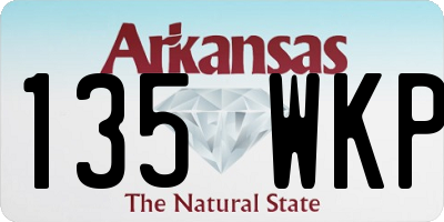 AR license plate 135WKP