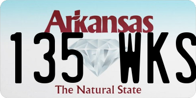 AR license plate 135WKS