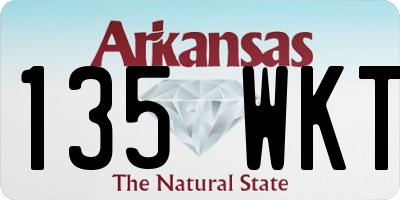 AR license plate 135WKT