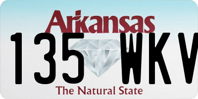 AR license plate 135WKV