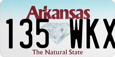 AR license plate 135WKX