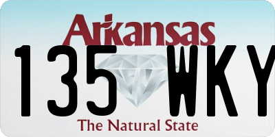 AR license plate 135WKY