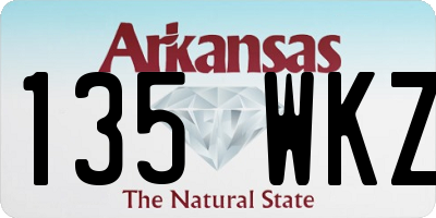 AR license plate 135WKZ