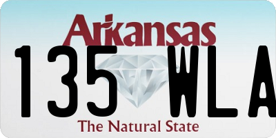 AR license plate 135WLA