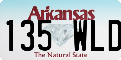 AR license plate 135WLD