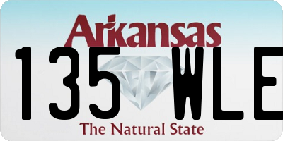 AR license plate 135WLE