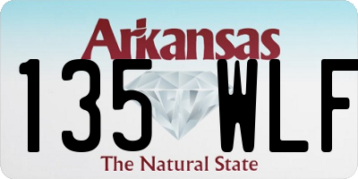 AR license plate 135WLF