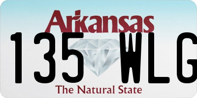 AR license plate 135WLG