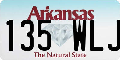 AR license plate 135WLJ