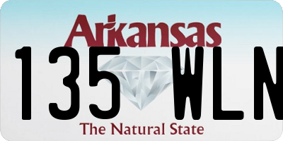 AR license plate 135WLN