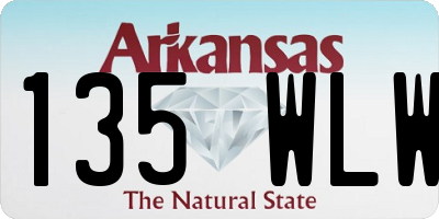AR license plate 135WLW