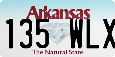 AR license plate 135WLX