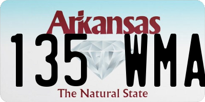 AR license plate 135WMA