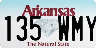 AR license plate 135WMY