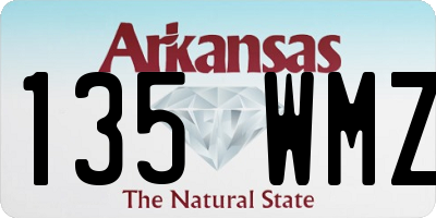 AR license plate 135WMZ