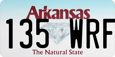 AR license plate 135WRF