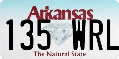 AR license plate 135WRL