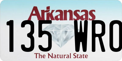 AR license plate 135WRO