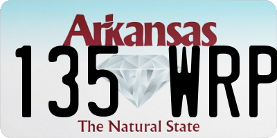 AR license plate 135WRP
