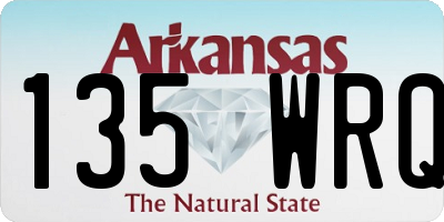 AR license plate 135WRQ