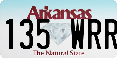 AR license plate 135WRR