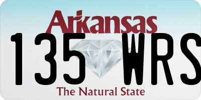 AR license plate 135WRS