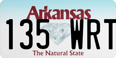 AR license plate 135WRT