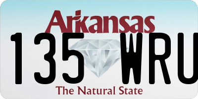 AR license plate 135WRU
