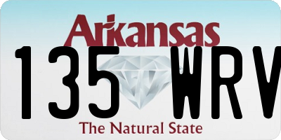 AR license plate 135WRV