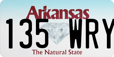 AR license plate 135WRY