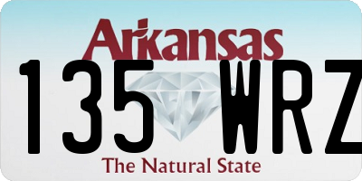 AR license plate 135WRZ