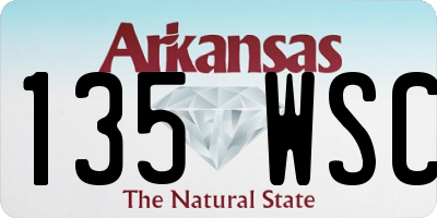 AR license plate 135WSC