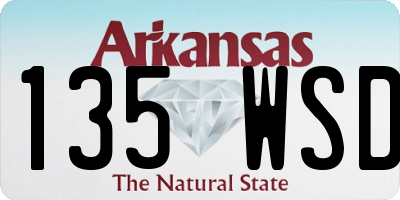AR license plate 135WSD