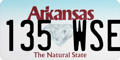 AR license plate 135WSE