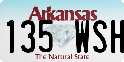 AR license plate 135WSH