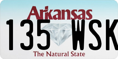 AR license plate 135WSK
